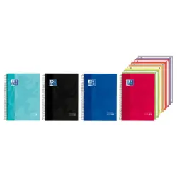 Oxford Cuaderno de Espiral - Formato A4+ - 150 Hojas - Cuadricula 5x5mm - Tapa Extradura - Anti Traspaso de Tinta - Digitalizaci