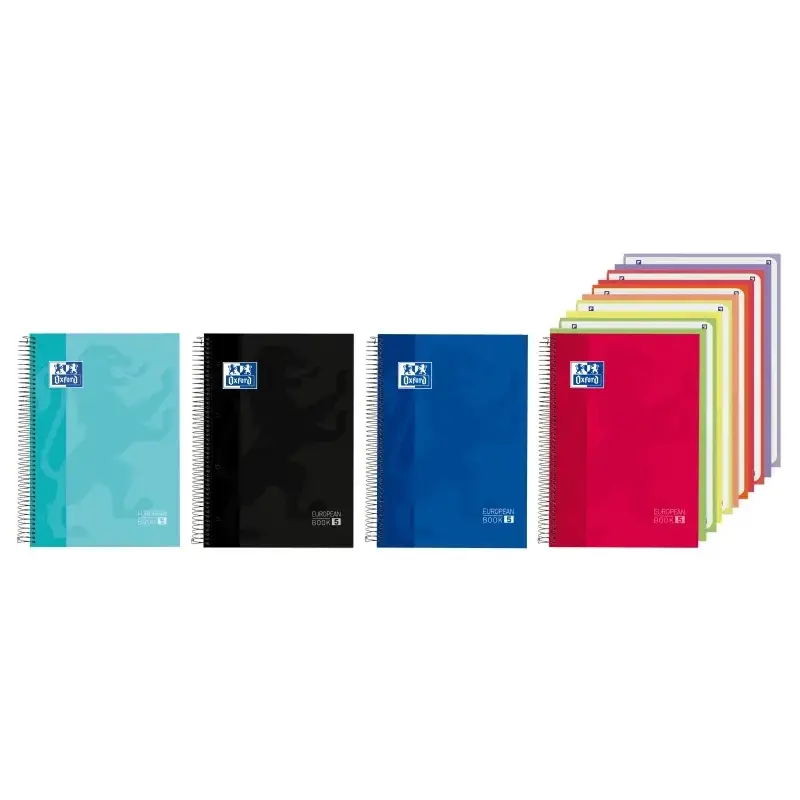 Oxford Cuaderno de Espiral - Formato A4+ - 150 Hojas - Cuadricula 5x5mm - Tapa Extradura - Anti Traspaso de Tinta - Digitalizaci