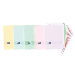 Oxford Europeanbook 8 Live & Go Cuaderno Espiral Formato A4+ Cuadriculado 5x5mm - 160 Hojas Microperforadas con 4 Taladros - Tap