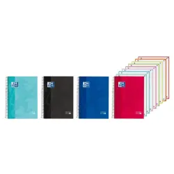 Oxford Cuaderno de Espiral - Formato A4+ - 160 Hojas - Cuadricula 5x5 con Cabecera - Tapa Extradura - Anti Traspaso de Tinta - D