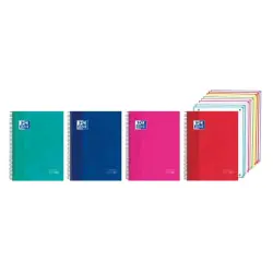 Oxford Cuaderno de Espiral - Formato A4+ - 200 Hojas - Cuadricula 5x5mm - Tapa Extradura - Anti Traspaso de Tinta - Digitalizaci