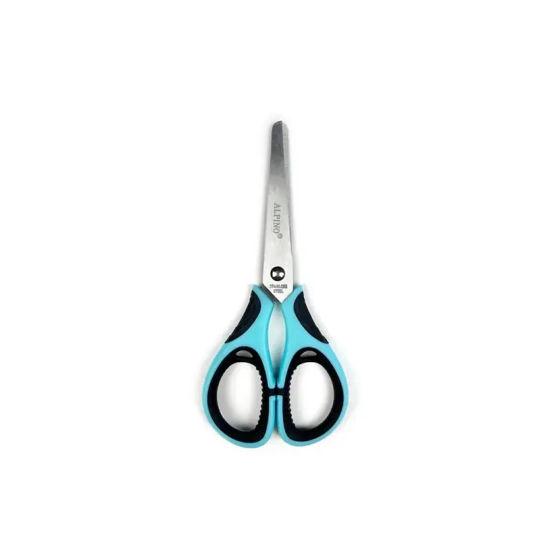 Alpino Colorfull Tijera Escolar 13cm - Acero Inoxidable - Punta Roma - Colores Surtidos | Ahorro Imprimiendo