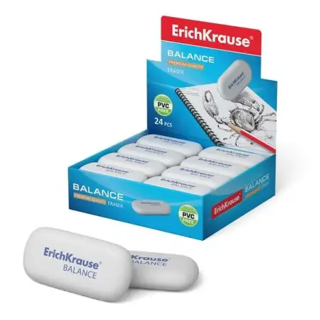 Erichkrause Balance Borrador de Dureza Media - Fabricado de Caucho Termoplastico Hipoalergenico - Ecologico y Moderno - Libre de