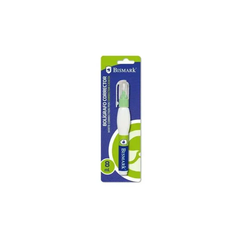 Bismark Boligrafo Corrector 8ml - Punta Metalica Fina - Alta Precision - Diseño Ergonomico | Ahorro Imprimiendo