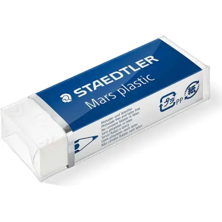 Staedtler Mars Plastic 526 50 Goma de Borrar - Plastico - Alta Precision - Color Blanco | Ahorro Imprimiendo