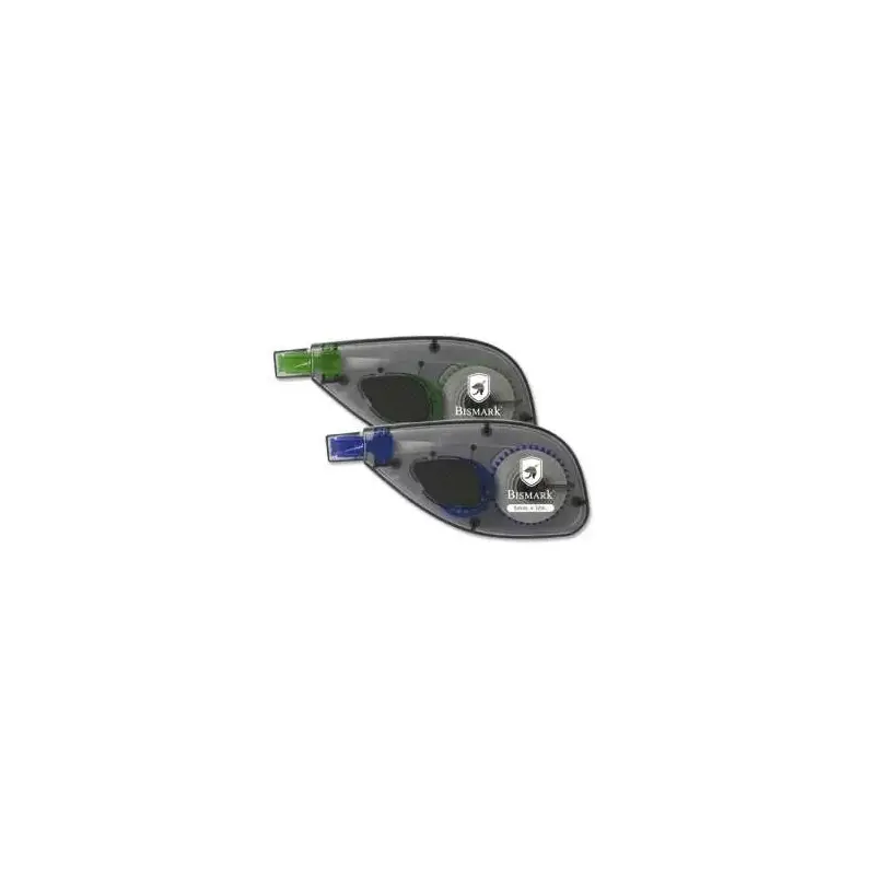 Bismark Cinta Correctora 5mm x 12m - Aplicacion Lateral - Cuerpo Transparente - Forma Ergonomica | Ahorro Imprimiendo