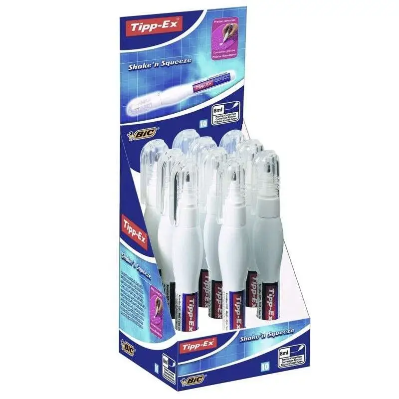 Tipp-Ex Shake'n Squeeze Boligrafo Corrector 8ml - Formula de Secado Rapido - Punta Metalica | Ahorro Imprimiendo