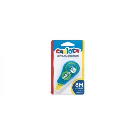 Carioca Corrector de Cinta 8mx5mm - Ideal para Cualquier Tipo de Papel - Color Blanco | Ahorro Imprimiendo