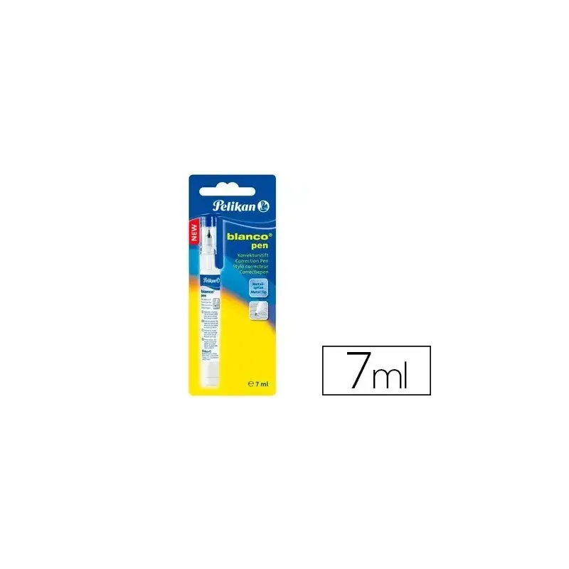 Pelikan Pen Boligrafo Corrector Liquido - Capacidad 7ml - Micropunta de Metal - Secado Rapido - Color Blanco | Ahorro Imprimiend