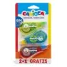 Carioca Pack Corrector de Cinta 2+1 - Cubriente - Se Puede Volver a Escribir Enseguida - Ideal para Cualquier Tipo de Papel - Co