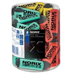 Staedtler Norix Expositor con 30 Gomas de Borrar - Sin PVC, Ftalatos ni Latex - Minimo Residuo - Colores Surtidos | Ahorro Impri