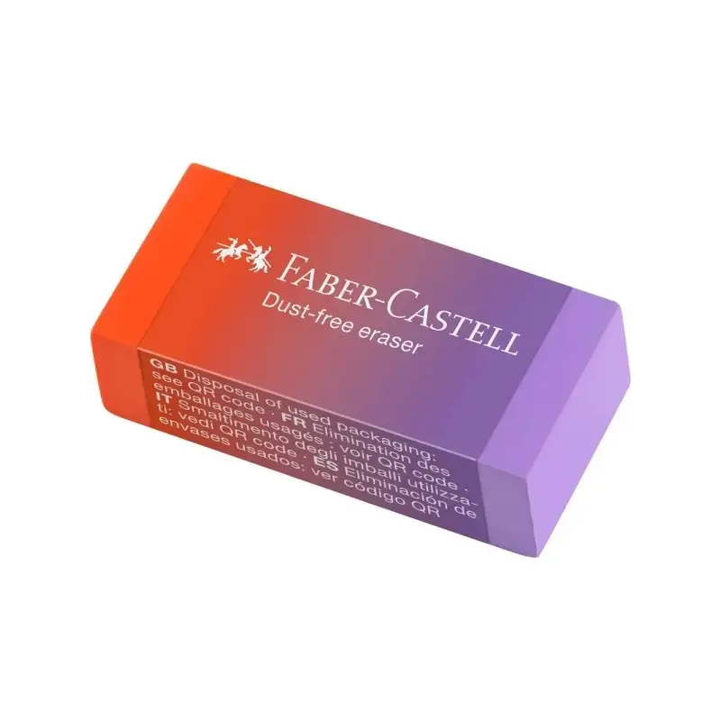 Faber-Castell Dust Free Flow Expositor con 24 Gomas de Borrar - Libre de PVC - Bajo Residuo - Colores Surtidos | Ahorro Imprimie