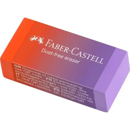 Faber-Castell Dust Free Flow Expositor con 24 Gomas de Borrar - Libre de PVC - Bajo Residuo - Colores Surtidos | Ahorro Imprimie
