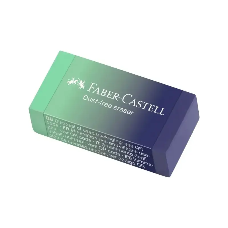 Faber-Castell Dust Free Flow Expositor con 24 Gomas de Borrar - Libre de PVC - Bajo Residuo - Colores Surtidos | Ahorro Imprimie