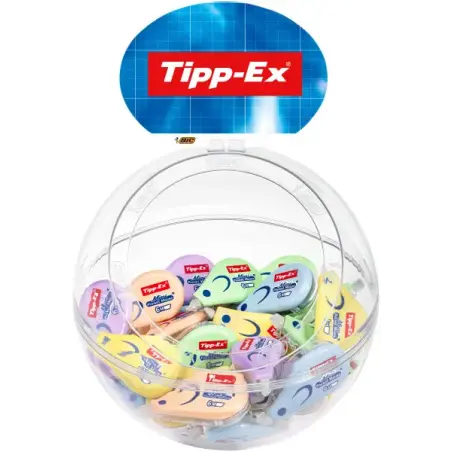 Tipp-Ex Mini Pocket Mouse Pastel Expositor con 40 Cintas Correctoras 5mm x 6m - Resistente - Escritura Instantanea | Ahorro Impr