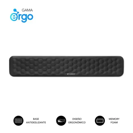 Subblim Ergo Airpadding Reposamuñecas para Teclado - Espuma Viscoelastica 65D - Tejido AirMesh Transpirable - Base Antideslizant