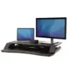 Fellowes Sit-Stand Corsivo Estación de Trabajo - Sistema de Muelle a Gas - Amplia Plataforma Superior - Plataforma Inferior para