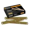 Ingraf Pack de 50 Fasteners - Latonado para Encuadernacion Rapida y Resistente - Incluye Lengüeta y Corredera - Color Oro | Ahor