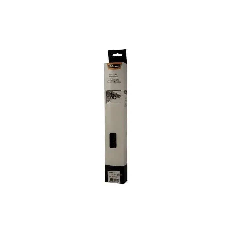 Fellowes Pack de 100 Espirales Metalicas 6mm - Hasta 20 Paginas - Color Negro | Ahorro Imprimiendo