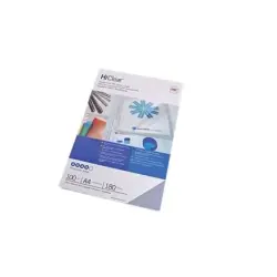 GBC HiClear Paquete de 100 Portadas de Encuadernar A4 - 180 Micras - Transparentes | Ahorro Imprimiendo