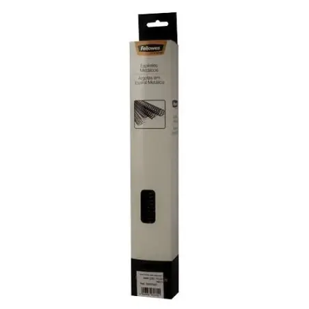 Fellowes Pack de 100 Espirales Metalicas 14mm - Hasta 100 Paginas - Color Negro | Ahorro Imprimiendo