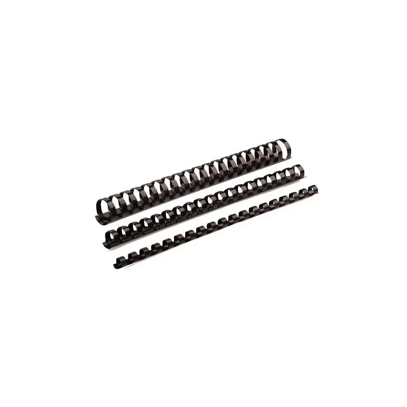 Fellowes Pack de 50 Canutillos de Plastico 45mm - Hasta 410 Hojas - Facil de Utilizar y Flexible - Alta Calidad - Color Negro |