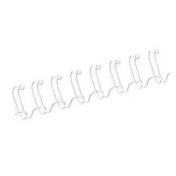Fellowes Wire Pack de 100 Espirales Dobles Metalicas 10mm - Hasta 80 Paginas - Color Blanco | Ahorro Imprimiendo