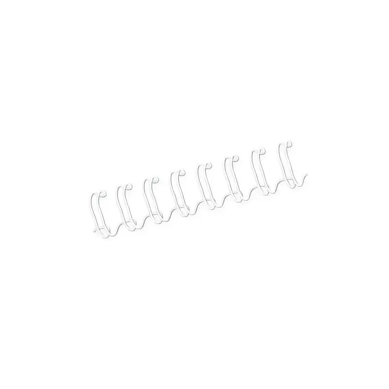 Fellowes Wire Pack de 100 Espirales Dobles Metalicas 10mm - Hasta 80 Paginas - Color Blanco | Ahorro Imprimiendo