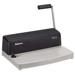 Fellowes Metal 25 Encuadernadora Manual A4 de Espiral Metalico - Perfora hasta 10 Hojas - Encuaderna hasta 450 Hojas | Ahorro Im
