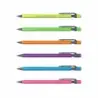 Erichkrause Delta Portaminas 0.5mm HB - Para Minas de 0.5mm - Goma de Borrar - Forma Triangular Ergonomica - Colores Neon Brilla