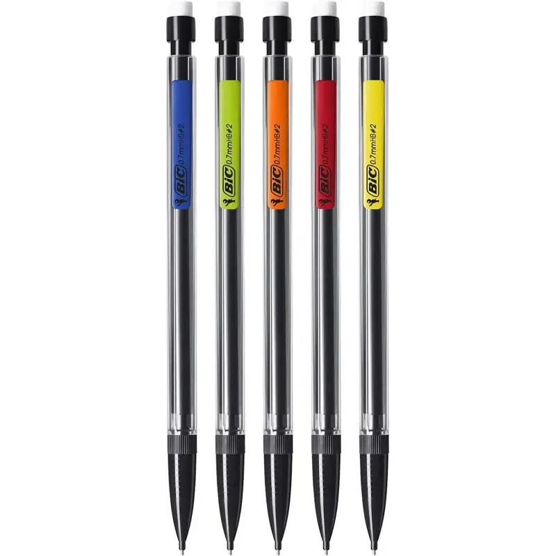 Bic Matic Original Fine Portaminas 0.7mm HB con Goma - Punta Retractil - Cuerpo de Colores Surtidos | Ahorro Imprimiendo