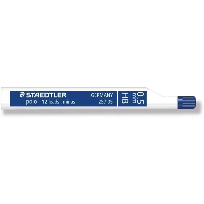 Staedtler Polo 257 Tubo con Minas de Grafito - Graduacion HB - Trazo 0.5mm | Ahorro Imprimiendo