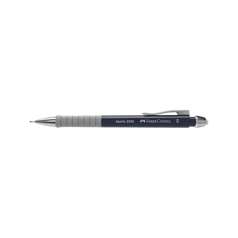 Faber-Castell Apollo Portaminas - Trazo 0.5mm - Agarre Ergonomico - Goma de Borra Integrada - Cuerpo Color Azul Oscuro | Ahorro