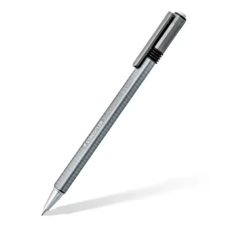 Staedtler Triplus Micro 774 Portaminas 0.5mm - Diseño Triangular Ergonomico - Punta de Metal Retractil - Goma de Borrar Extralar