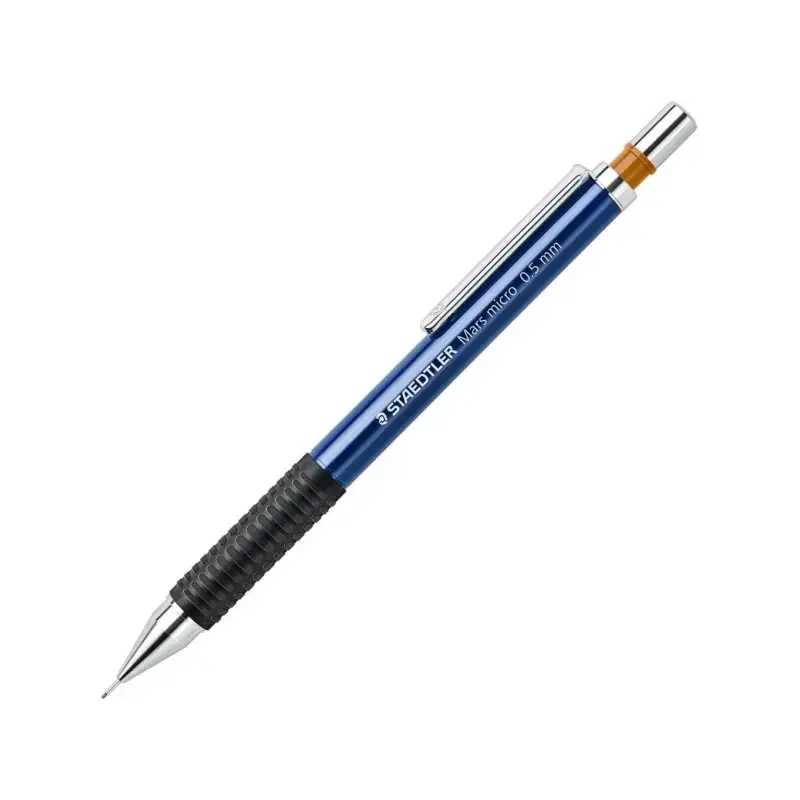 Staedtler Mars Micro 775 Portaminas 0.5mm - Punta Metalica Retractil - Mina Amortiguada - Grip de Caucho - Clip Metalico - Color