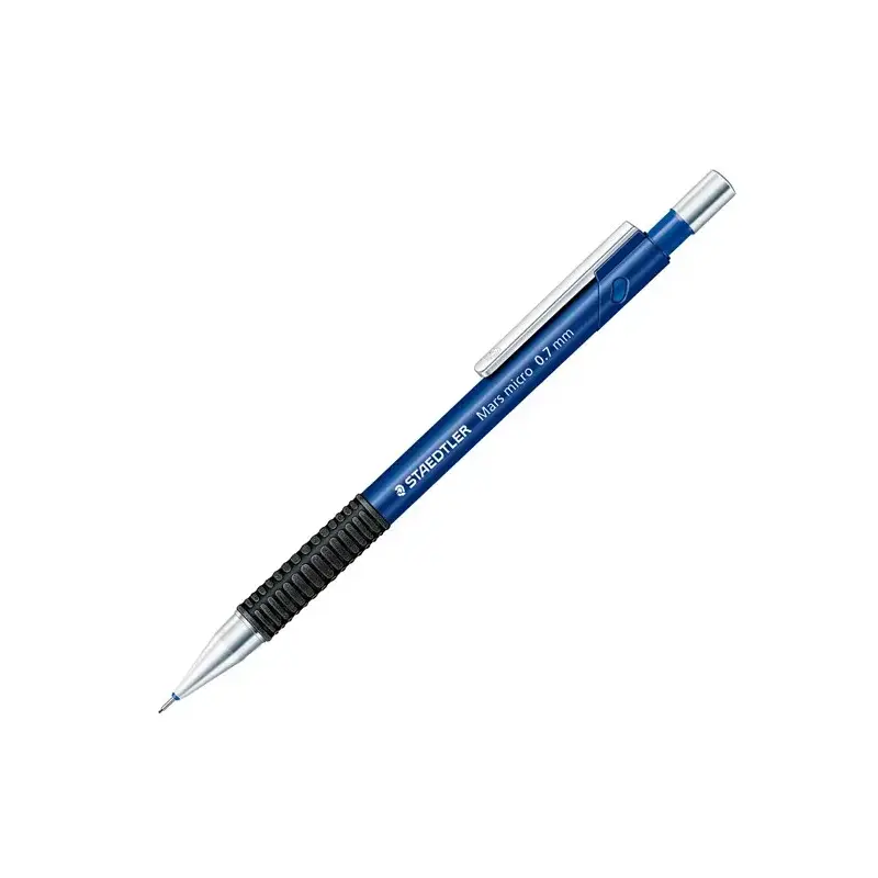 Staedtler Mars Micro 775 Portaminas 0.7mm - Punta Metalica Retractil - Mina Amortiguada - Grip de Caucho - Clip Metalico - Color