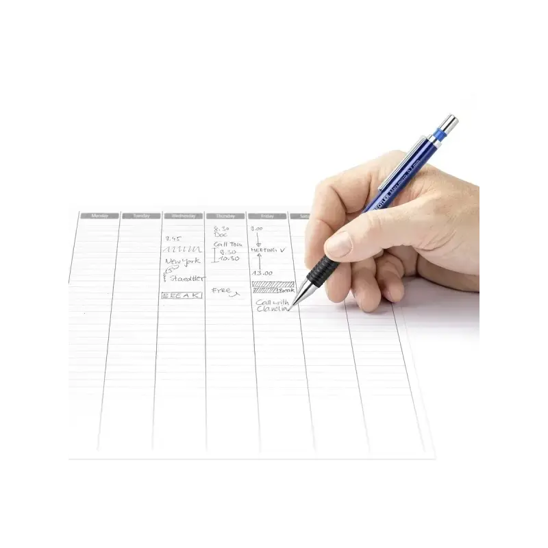 Staedtler Mars Micro 775 Portaminas 0.7mm - Punta Metalica Retractil - Mina Amortiguada - Grip de Caucho - Clip Metalico - Color