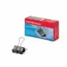 Erichkrause Pack de 12 Pinzas para Papeles 15mm - Capacidad hasta 55 hojas - Alambre de Acero de Alta Calidad - Color Negro | Ah