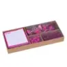 Apli Fluor Collection Set de Oficina con 25 Pins, 80 Clips de 28mm, 20 Pinzas Abatibles de 19mm, Bloc de 100 Notas Adhesivas Bla