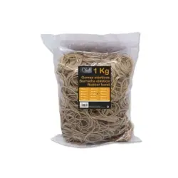 Office Bolsa de 1kg de Gomas Elasticas 100mm - Alta Calidad - Color Marron | Ahorro Imprimiendo