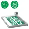 Leitz Precision Office A3 Cizalla de Papel - Recorta hasta 15 Hojas - Formato A3 - Cuchilla Giratoria | Ahorro Imprimiendo