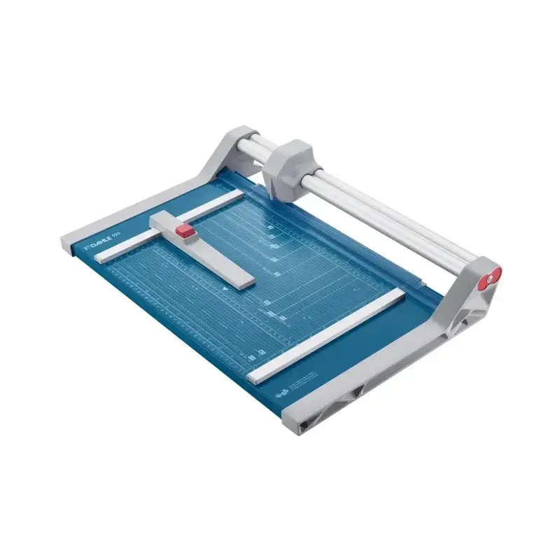 Dahle 550 Cizalla Profesional de Rodillo Formato A4 - Capacidad 20 Hojas - Cuchilla Circular Autoafilable de Acero - Dos Topes A