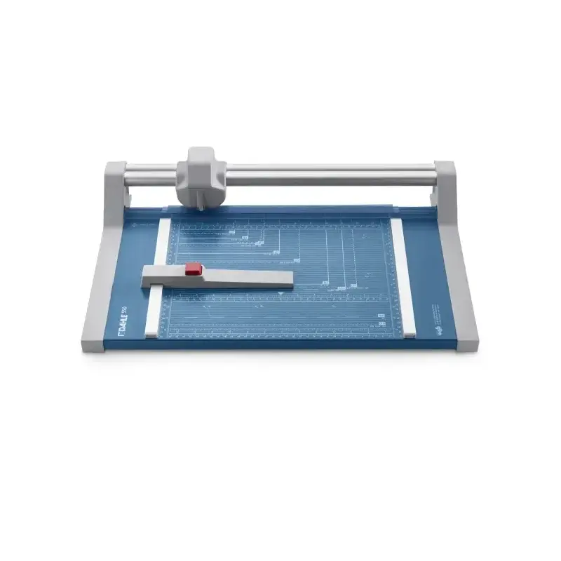 Dahle 550 Cizalla Profesional de Rodillo Formato A4 - Capacidad 20 Hojas - Cuchilla Circular Autoafilable de Acero - Dos Topes A