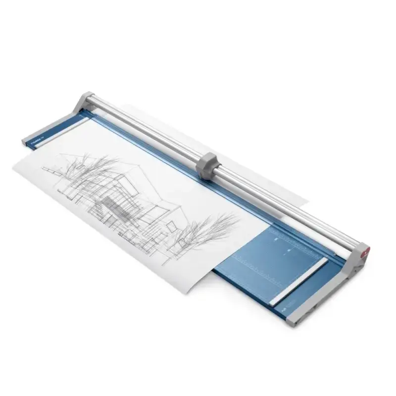 Dahle 558 Cizalla Profesional de Rodillo Formato A0 - Capacidad 7 Hojas - Longitud de Corte 1300mm - Cuchilla Circular Autoafila