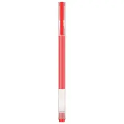 Xiaomi High-Capacity Caja de 10 Boligrafos de Gel - Punta 0.5mm - Alta Capacidad - Secado Rapido - Color Rojo | Ahorro Imprimien