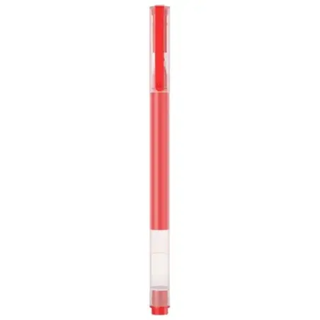 Xiaomi High-Capacity Caja de 10 Boligrafos de Gel - Punta 0.5mm - Alta Capacidad - Secado Rapido - Color Rojo | Ahorro Imprimien