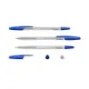Erichkrause R-301 Boligrafo de Bola Punta 1.0mm - Trazo 0.5mm - Tinta de Secado Rapido - Cuerpo Transparente - Capuchon Ventilad