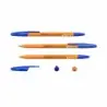 Erichkrause R-301 Boligrafo Orange - Punta de 0.7mm - Trazo de 0.35mm - Tapa Ventilada - Cuerpo Opaco Naranja - Color Azul | Aho