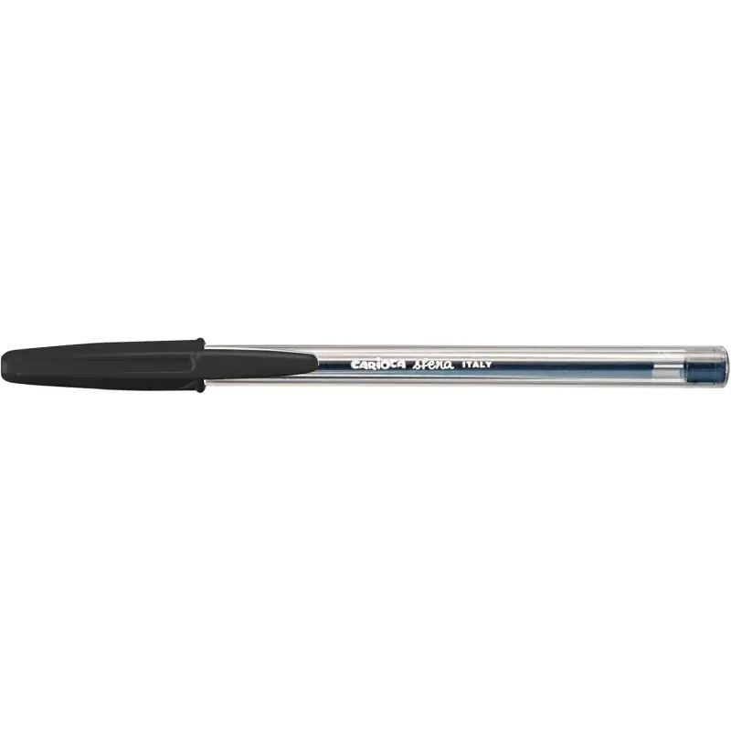 Carioca Sfera Boligrafos - Punta Ø 1mm - Escritura Super Deslizante - Fabricado con 90% de Plastico Reciclado - Color Negro | Ah