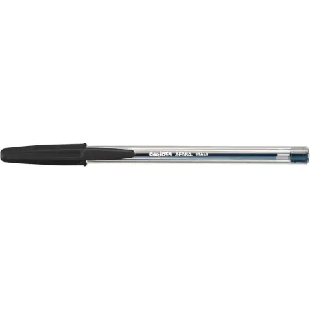 Carioca Sfera Boligrafos - Punta Ø 1mm - Escritura Super Deslizante - Fabricado con 90% de Plastico Reciclado - Color Negro | Ah
